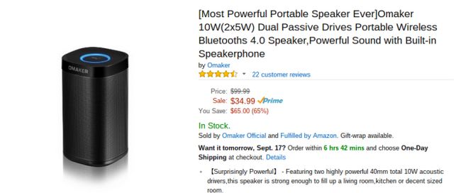Fotografía - [Offre Alerte] obtenir un Omaker 10W Bluetooth 4.0 Président Pour 25 $ (contre 35 $) Avec Code Promo